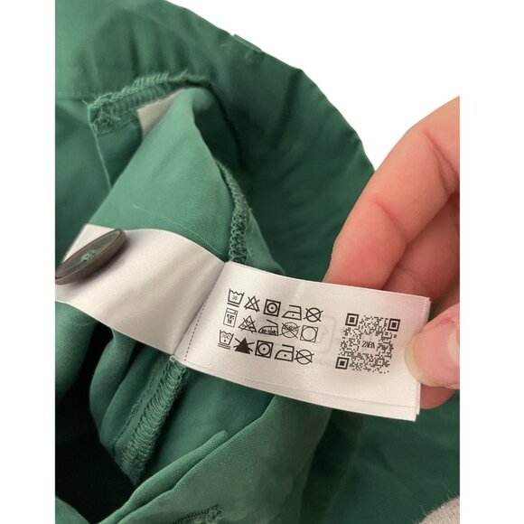 Zara Womens Pants Size XL Trousers Green Flowy Pleated Wide Leg 5427/420 NWOT - Picture 9 of 13